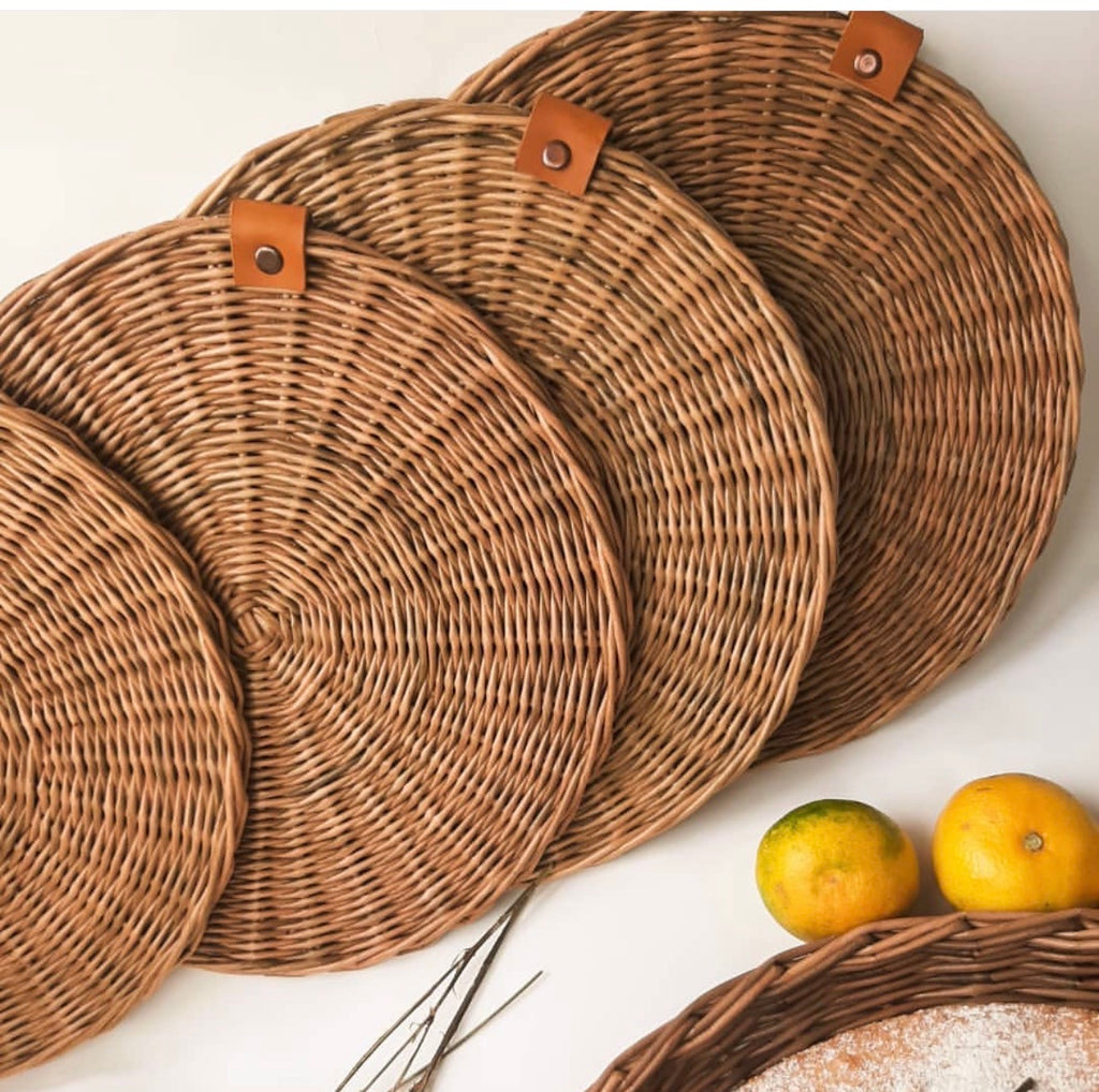 Round Woven Placemat- Natural Eco Fiber (1 piece)