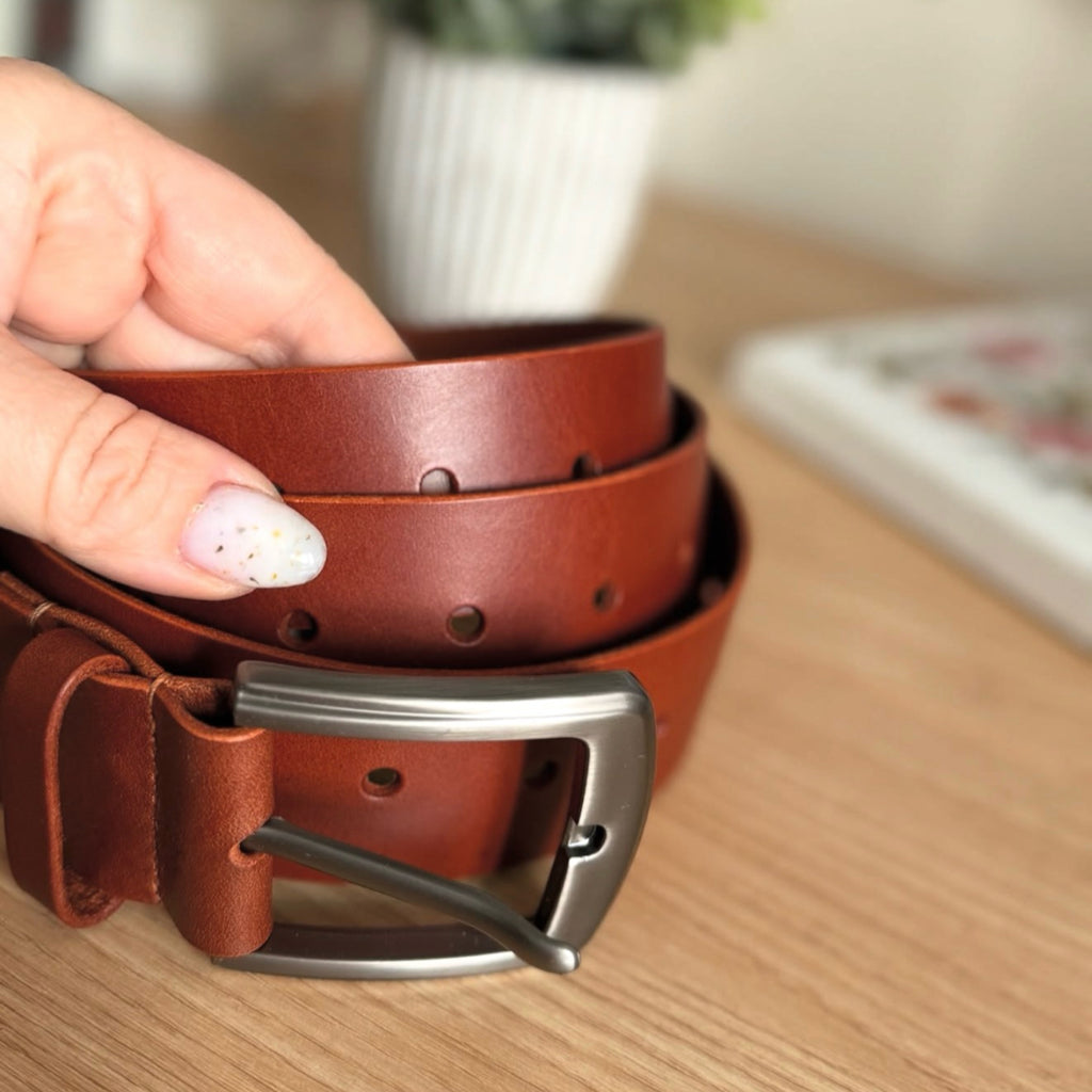 Leather belt