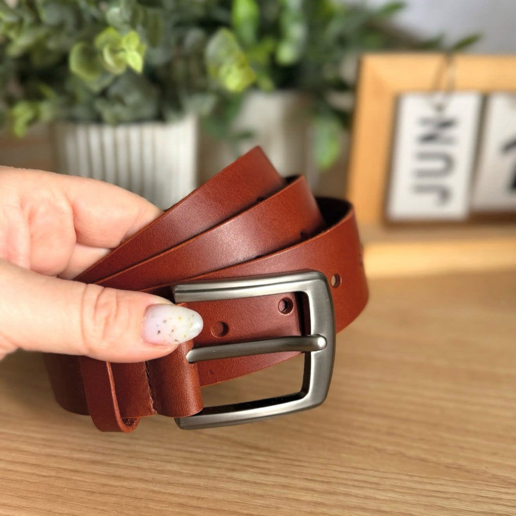 Leather belt